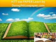 HTT 220 PAPER Learn by Doing/htt220paper.com