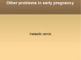 Other problems in early pregnancy PowerPoint PPT Presentation