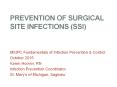 Prevention of Surgical Site Infections (SSI) PowerPoint PPT Presentation