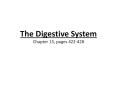 The Digestive System Chapter 15, pages 422-428 PowerPoint PPT Presentation