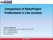Comparison of RiskyProject Professional vs Lite versions