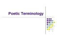 Poetic%20Terminology PowerPoint PPT Presentation