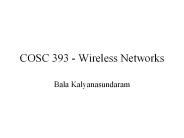 COSC 393 - Wireless Networks