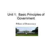 Unit 1: Basic Principles of Government