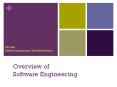 Overview of Software Engineering PowerPoint PPT Presentation
