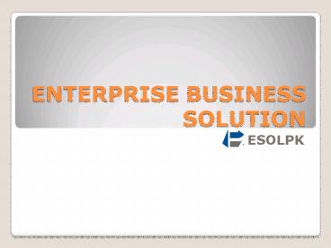 enterprise business solutions