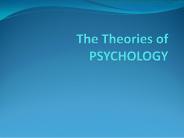 The Theories of PSYCHOLOGY