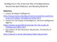 Intelligence in the American War of Independence Recommended Websites and Reading Material PowerPoint PPT Presentation