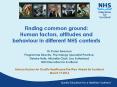 Finding common ground: Human factors, attitudes and behaviour in different NHS contexts PowerPoint PPT Presentation