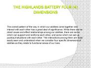 The Highlands Battery Four (4) Dimensions