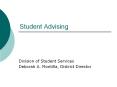 Student Advising PowerPoint PPT Presentation