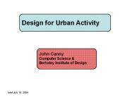 Design for Urban Activity