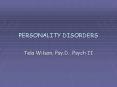 PERSONALITY%20DISORDERS PowerPoint PPT Presentation