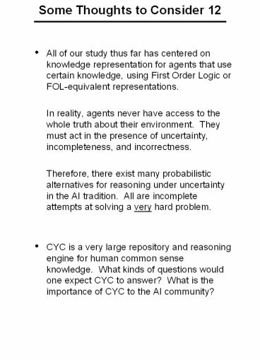 Some Thoughts to Consider 12