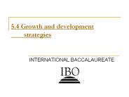 5.4 Growth and development strategies