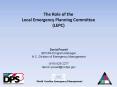 The Role of the Local Emergency Planning Committee (LEPC) PowerPoint PPT Presentation