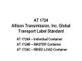 AT 1724 Allison Transmission, Inc. Global Transport Label Standard PowerPoint PPT Presentation