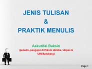 JENIS TULISAN