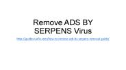 Remove ads by serpens virus