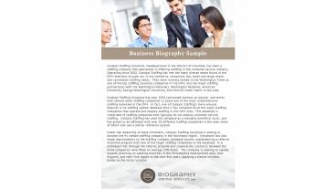 Business Biography Sample (1)