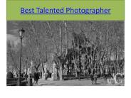 Best Talented Photographer