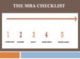 THE MBA CHECKLIST PowerPoint PPT Presentation