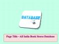 All India Book Stores Database PowerPoint PPT Presentation