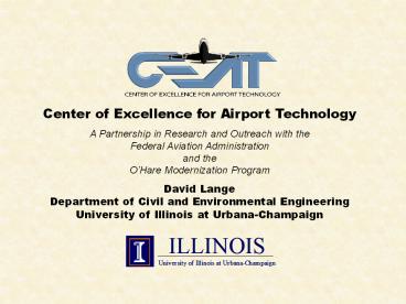 Center of Excellence for Airport Technology