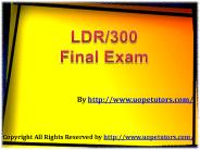 LDR 300 Final Exam