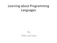 Learning about Programming Languages