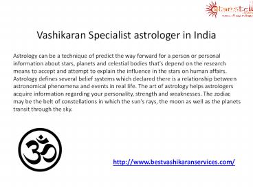Vashikaran Specialist astrologer in india