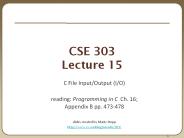 CSE 303 Lecture 15