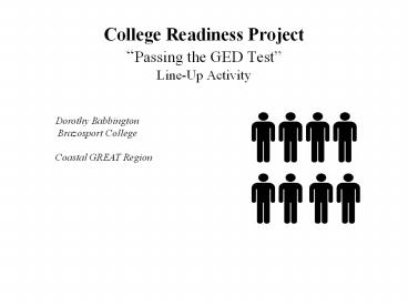 College Readiness Project 