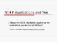 NIH F Applications and You PowerPoint PPT Presentation