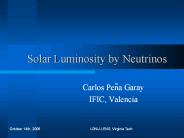 Solar Luminosity by Neutrinos