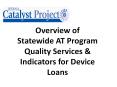 Overview of Statewide AT Program Quality Services PowerPoint PPT Presentation