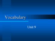 Vocabulary