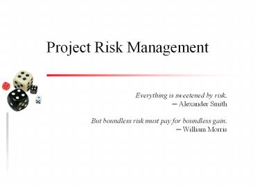 Project Risk Management