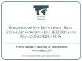 Submission on New Development Bank Special Appropriations Bill (B32-2015) and Finance Bill (B31 - 2015) PowerPoint PPT Presentation