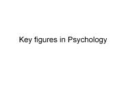 Key figures in Psychology