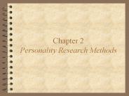 Chapter 2 Personality Research Methods