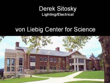 Derek Sitosky Lighting/Electrical