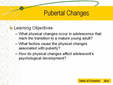 Pubertal Changes