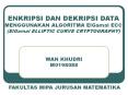 ENKRIPSI DAN DEKRIPSI DATA MENGGUNAKAN ALGORITMA ElGamal ECC (ElGamal ELLIPTIC CURVE CRYPTOGRAPHY) PowerPoint PPT Presentation