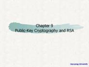 Chapter 9 Public-Key Cryptography and RSA