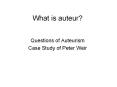 What is auteur? PowerPoint PPT Presentation
