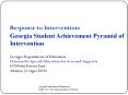 Response to Intervention: Georgia Student Achievement Pyramid of Intervention PowerPoint PPT Presentation