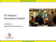 RTI:%20Behavior%20Interventions%20Checklist%20Jim%20Wright%20www.interventioncentral.org