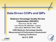 Data Driven CCIPs and QIPs