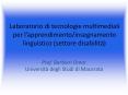 Laboratorio di tecnologie multimediali per l PowerPoint PPT Presentation